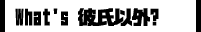 What's 彼氏以外？
